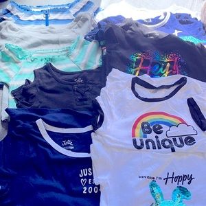 JUSTICE lot of 10 variety of shirts all size 8.